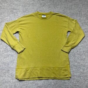 Aerie Womens XXS Oversized Sweatshirt Long Sleeve‎ Textured Yellow Pullover